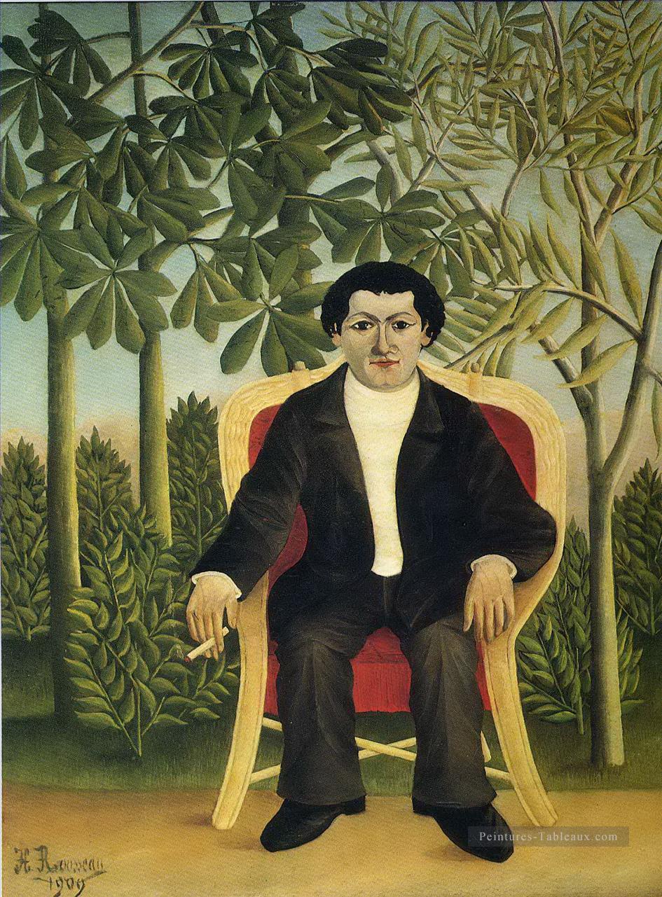 Portrait de Joseph Brummer 1909 Henri Rousseau post impressionnisme Naive primitivisme Peintures à l'huile